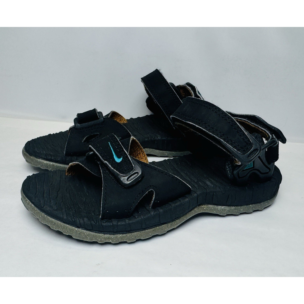Nike Air Deschutz ACG Sandals Kids Size 2 Black Adjustable Strap Water Outdoor‎